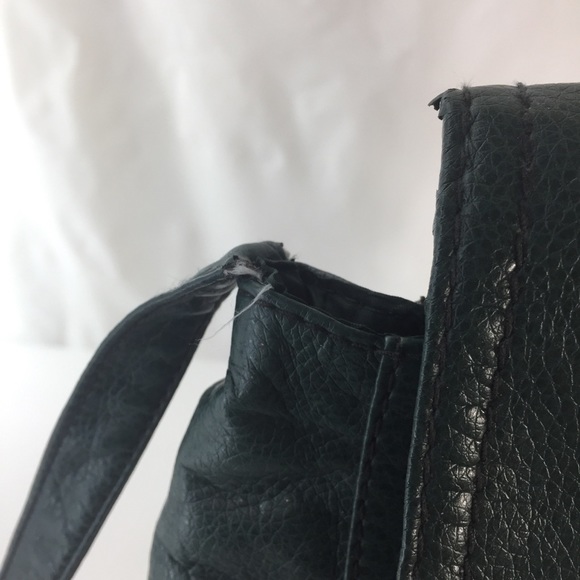 H&M Dark Green Satchel Vegan Leather purse - Picture 3 of 5